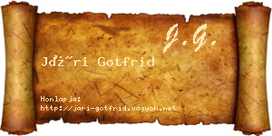 Jári Gotfrid névjegykártya